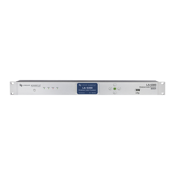 Telos Alliance LINEAR ACOUSTIC LA-5300 Quick Start Manual