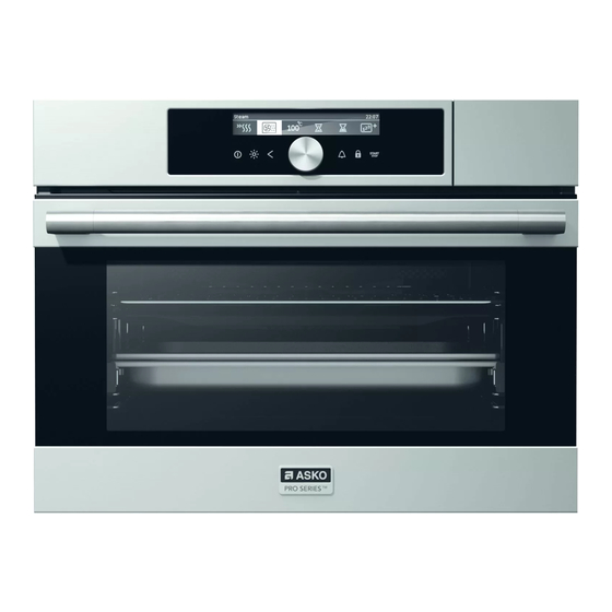 Asko OCS8656S Operating Instructions Manual