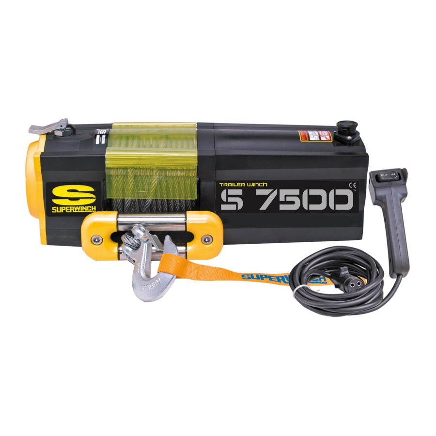 User Manuals: Superwinch S Series Winch Synthetic Rope