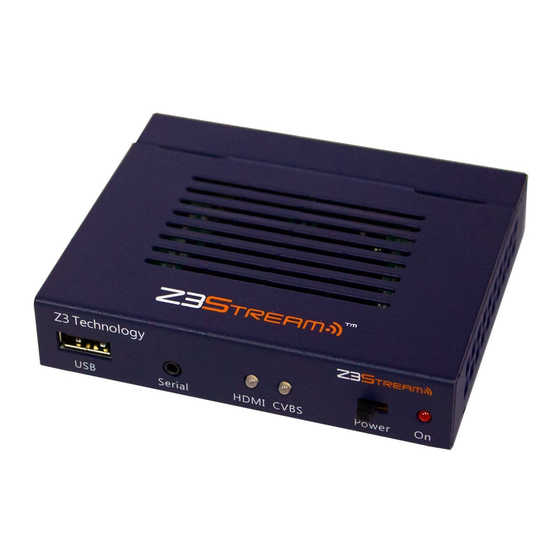 Z3 Technology Z3Stream-01 User Instructions