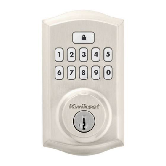 KWIKSET SMARTCODE 9260CNT-514S QUICK START MANUAL Pdf Download | ManualsLib