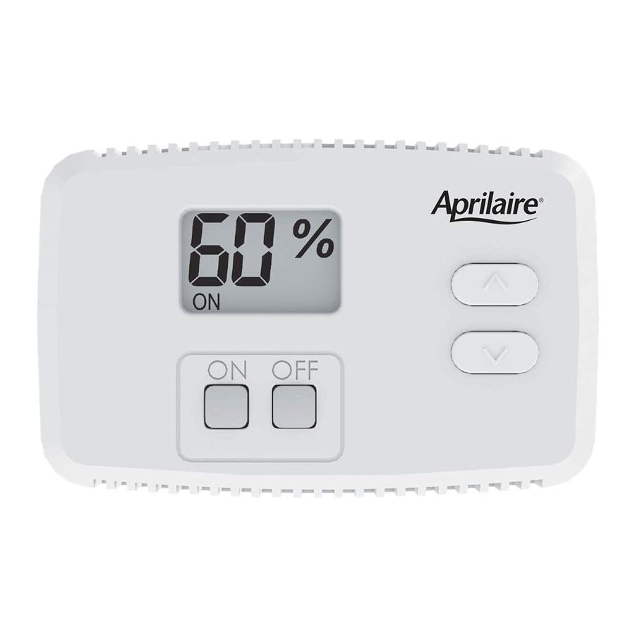 Aprilaire 75 - Dehumidifier Control Manual