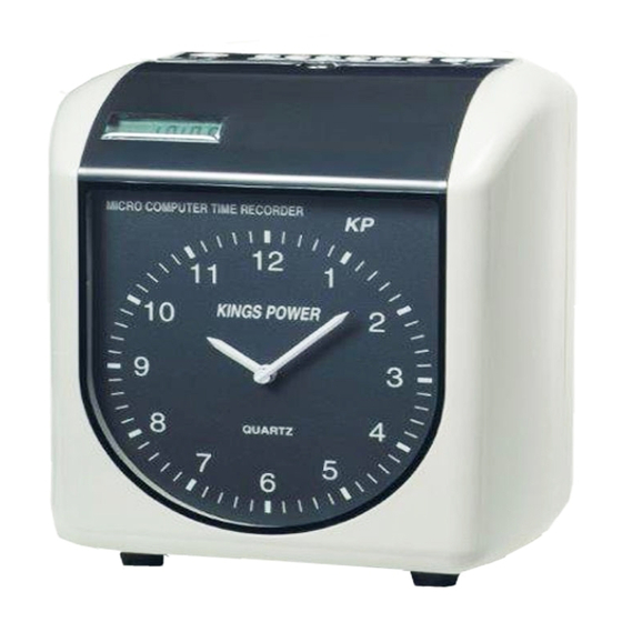 Kings Power KP-210 Time Clock Manuals