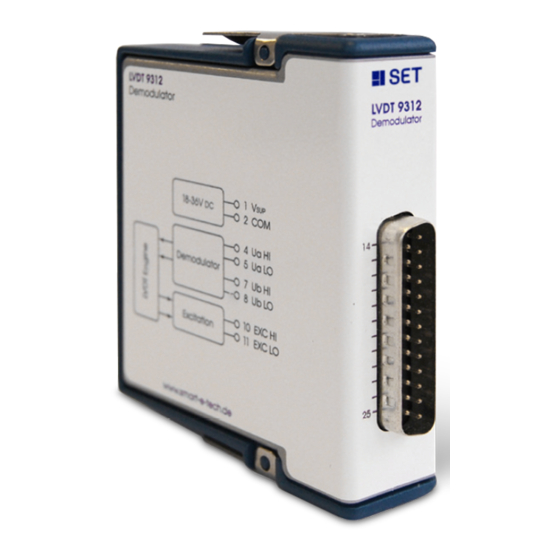 SET LVDT9312 Manuals