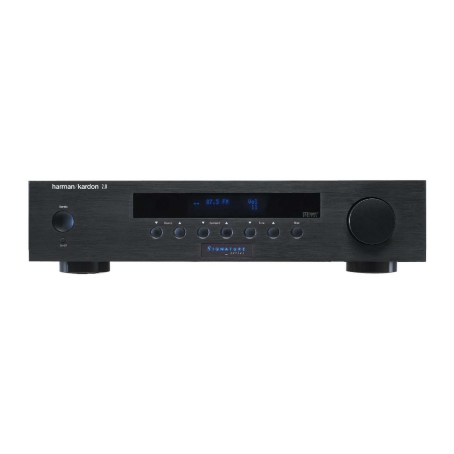 Harman Kardon SIGNATURE 2.0 Instruction & Operation Manual