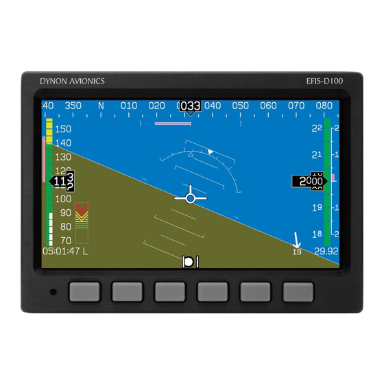 Dynon Avionics EFIS-D100 Pilot's User Manual