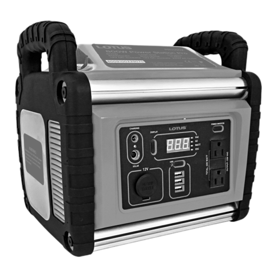 Lotus 800W Pro Power Station Manuals