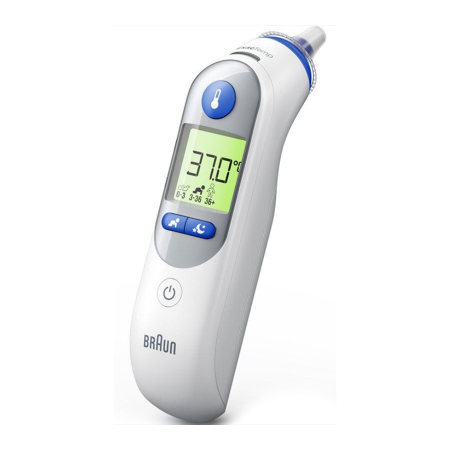 Braun ThermoScan 7+ IRT6525 - Ear Thermometer Manual