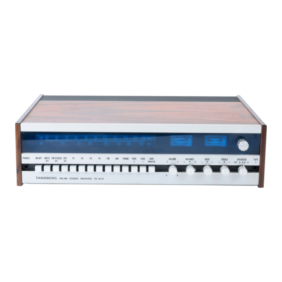 TANDBERG TR-1000 Instruction Manual