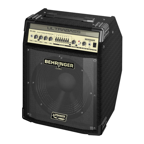 Behringer Ultrabass BXL450 Technical Specifications