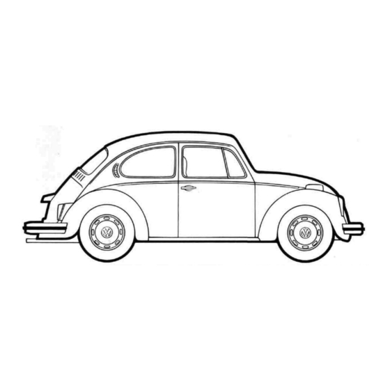 Volkswagen Beetle 1977 Manuals