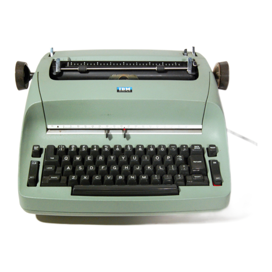 IBM Selectric Operating Instructions Manual