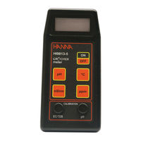 Hanna Instruments HI 9813 Instruction Manual