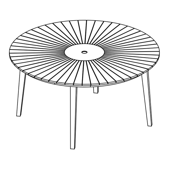 Royalcraft SUNRAY 80CM TABLE Assembly Instructions
