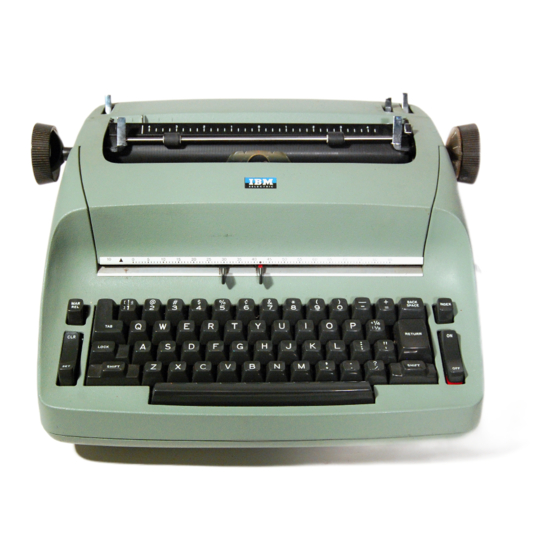 IBM Selectric Operating Instructions Manual