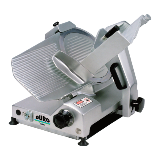 User Manuals: Univex DURO 6512 12-inch Slicer