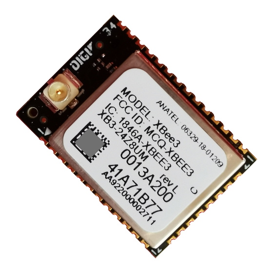 Digi XBee3-PRO Micro RF Module Zigbee Manuals