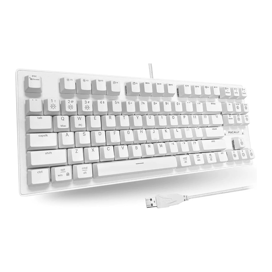 MACALLY BM2KEY - Tenkeyless Backlit Mechanical USB Keyboard For Mac and PC Manual