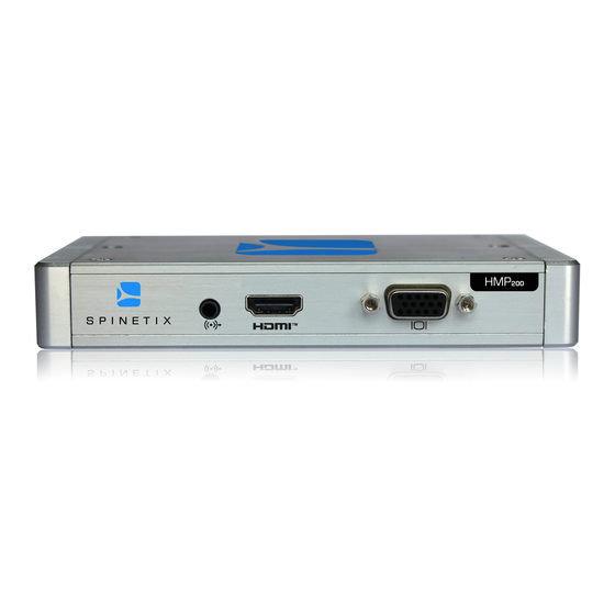 SpinetiX HMP series Quick Install Manual