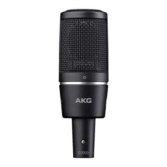 Harman AKG C2000 User Instructions