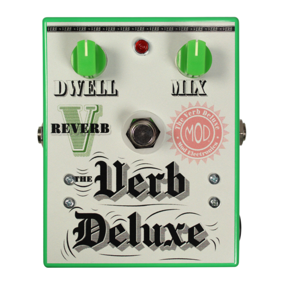 Mod Verb Deluxe Troubleshooting Supplement