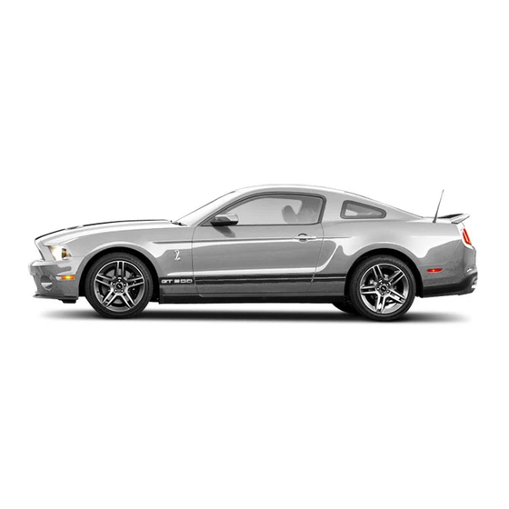 Ford 2010 Shelby GT500 Supplement Manual
