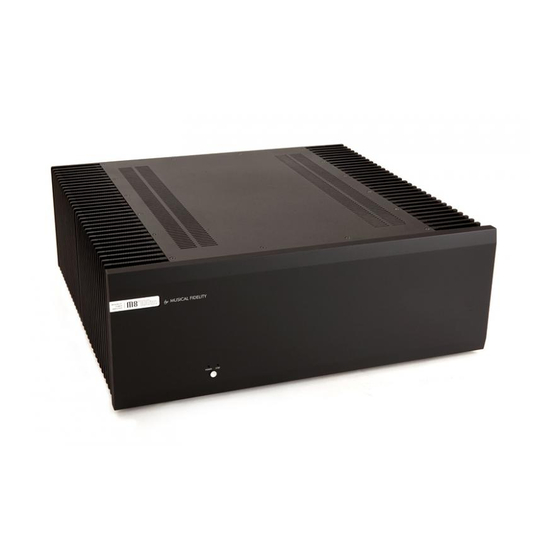 Musical Fidelity M8s 700m Instructions For Use Manual