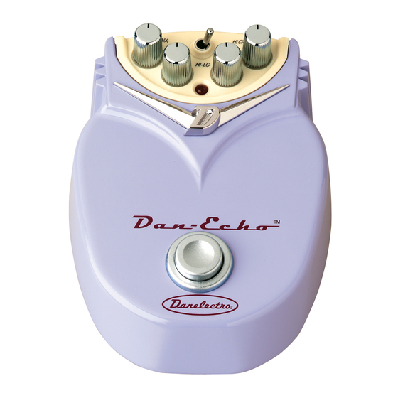 DANELECTRO DAN-ECHO OWNER'S MANUAL Pdf Download | ManualsLib