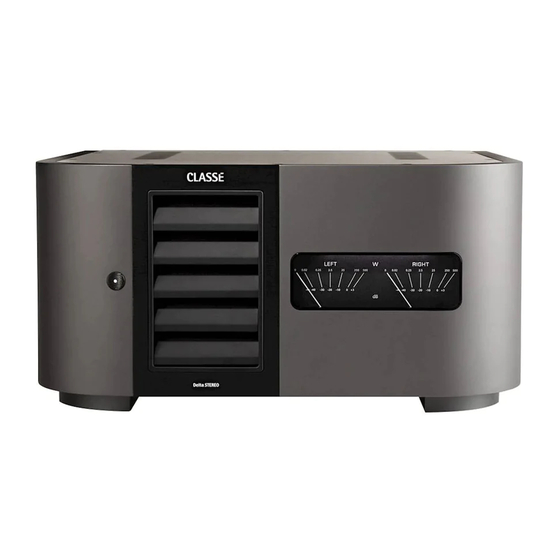 Classe Audio Delta Series Service Manual