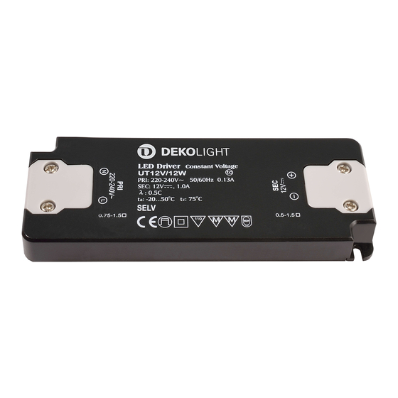 DekoLight FLAT UT12V/12W Product Notes