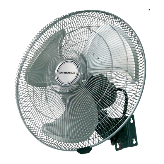 DYNABREEZE FA-23181 Instruction User Manual & Warranty
