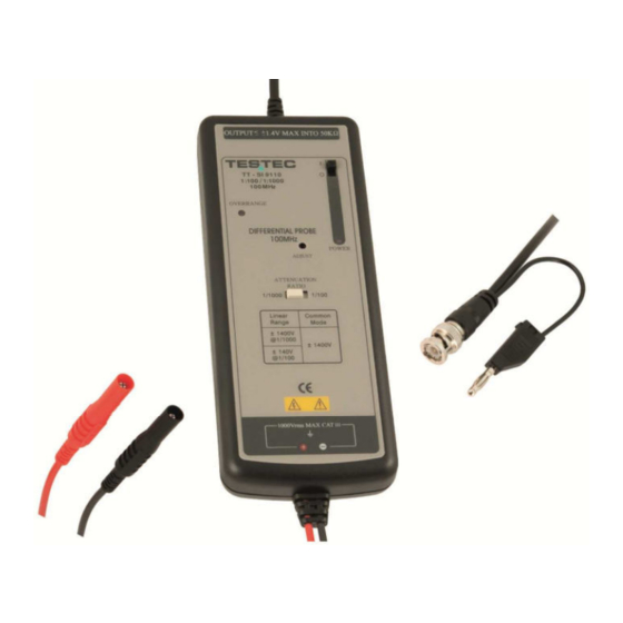 Testec TT-SI 9101 Instruction Manual