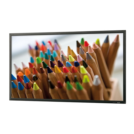 Sharp PN-E802 Professional LCD Monitor Operation Manual