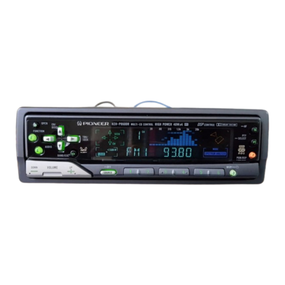 Pioneer KEH-P8600R Installation Manual