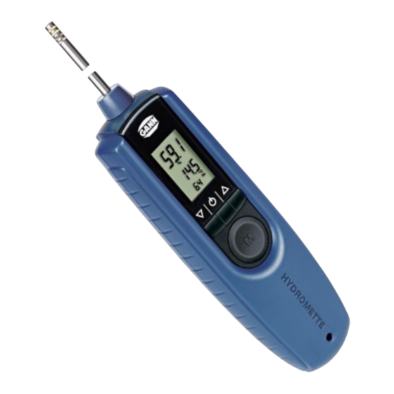 GANN HYDROMETTE BL COMPACT RH-T 320 Quick Start Manual