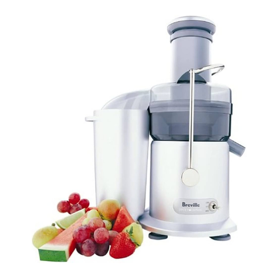 Breville JE95XL Instructions For Use And Recipe Book