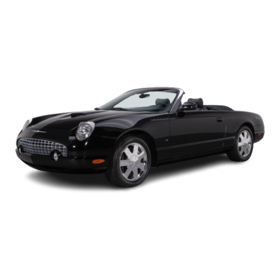 Ford Thunderbird 2003 Quick Reference Manual