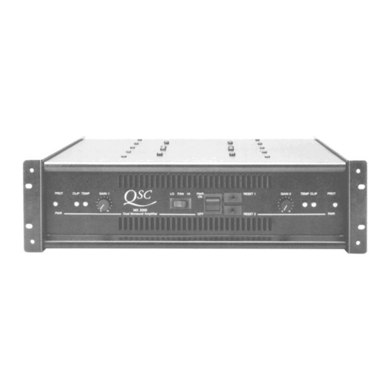 QSC MX 2000 Specifications