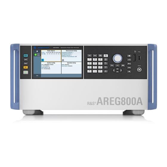 R&S AREG800A User Manual