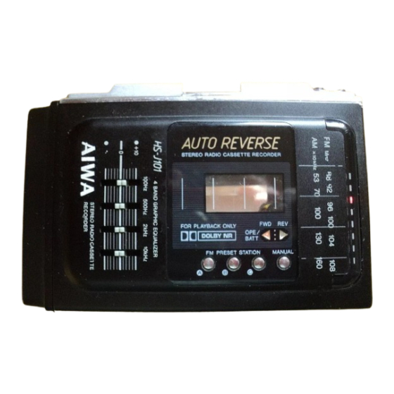 Aiwa HS-J101 Service Manual