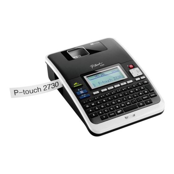 Brother P-Touch 2730 User Manual