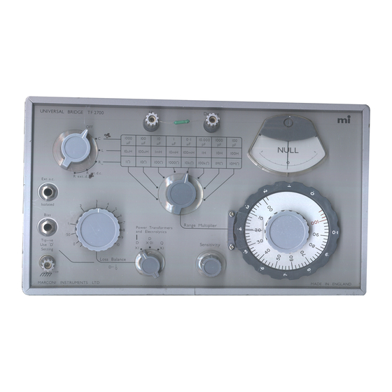 Marconi Instruments TF 2700 Manuals