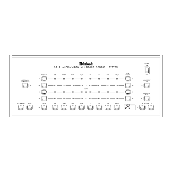 McIntosh CR12 Owner's Manual