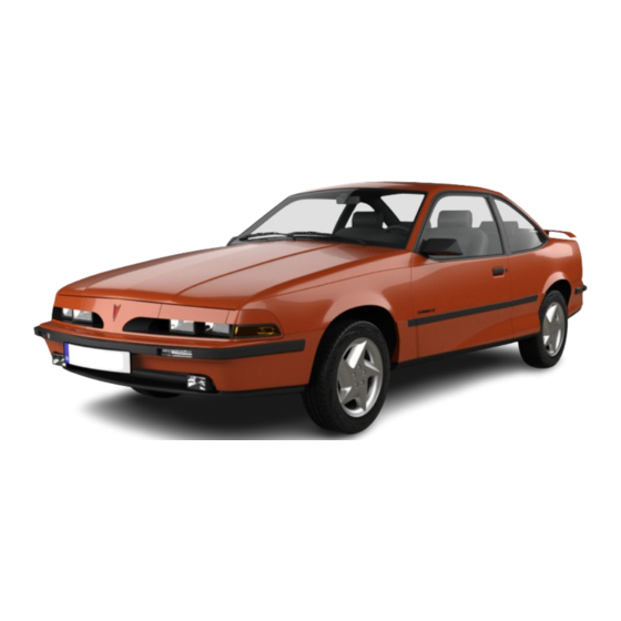 Pontiac Sunbird Owner's Manual