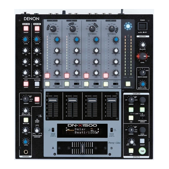 Denon DN-X1500 Operating Instructions Manual