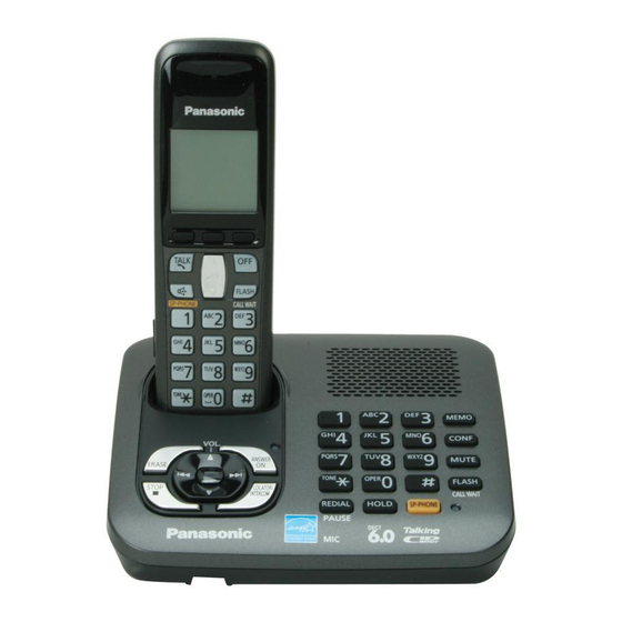Panasonic KX-TG6441T - Cordless Phone - Metallic Manuals
