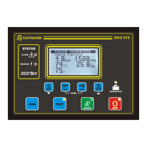 Datakom DKG-519 Manuals