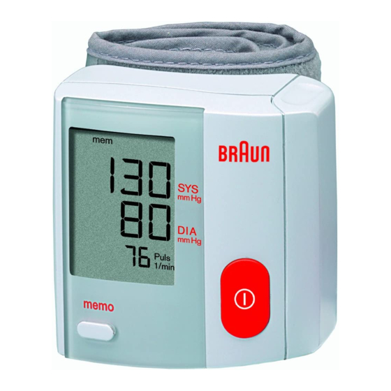 User Manuals: Braun VitalScan Plus BP 1650 Monitor