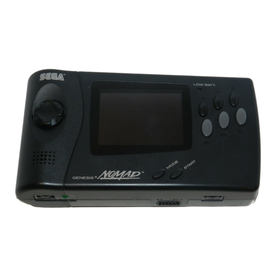 Sega Genesis Nomad MK-6100 Instruction Manual