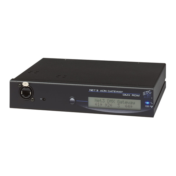 ETC Net3 Four Port Gateway Setup Manual